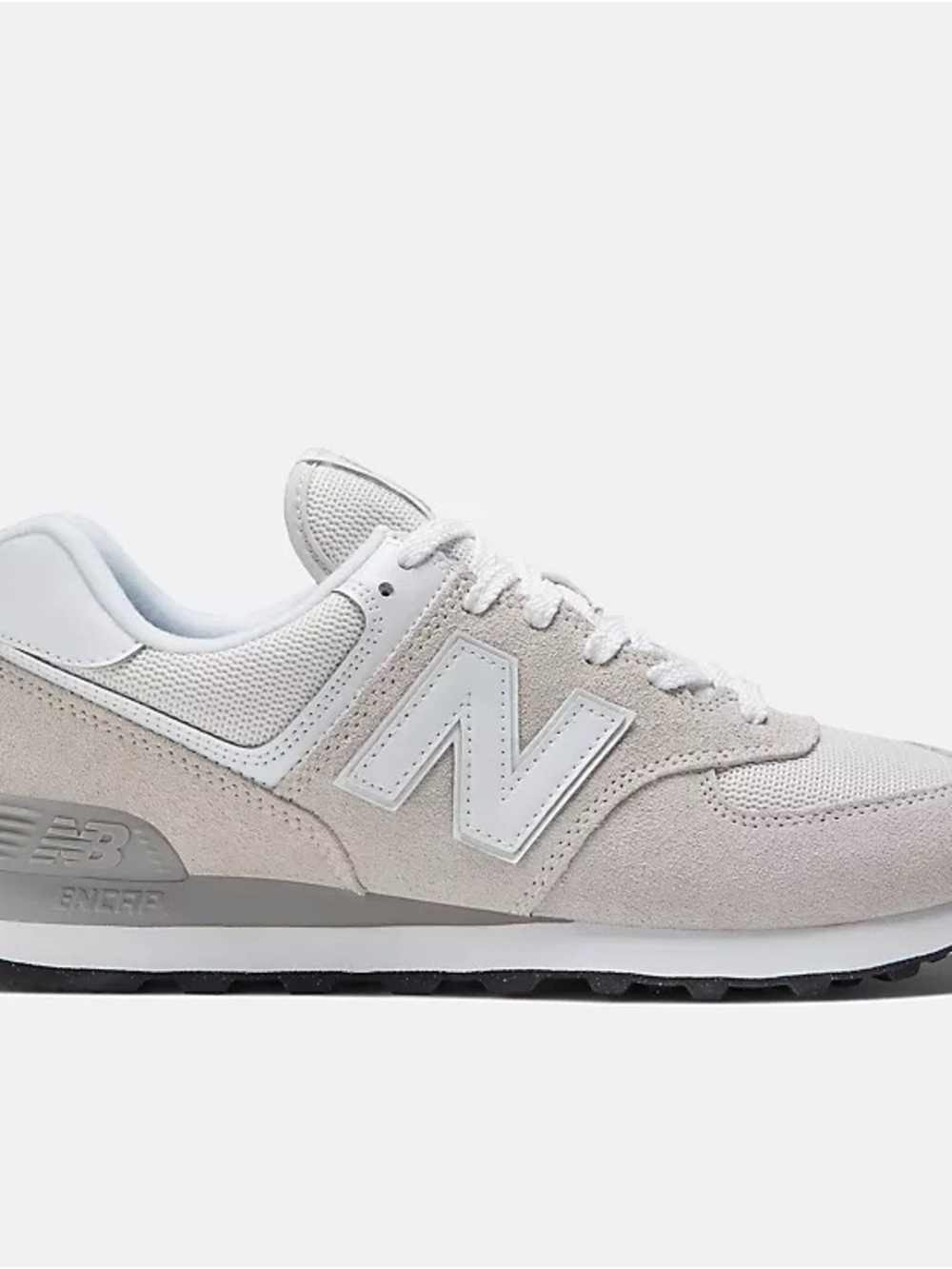New Balance Neutral Light Grey Suede & Mesh Sneaker